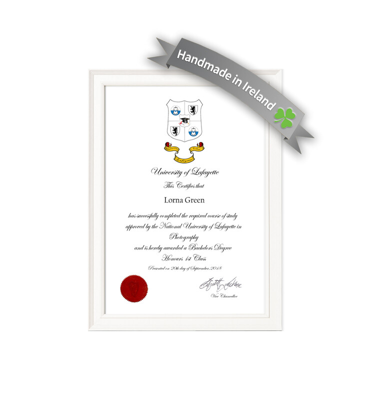 Decorative White Certificate Frame - 1